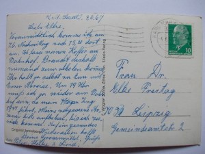 Swieradow-Zdroj, Bad Flinsberg, railway station in its winter coat, ca. 1940, (mailed 1967)