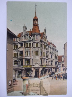 Boleslawiec, Bunzlau, Bruno Heinze department store, New Year's greetings, 1908