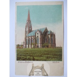 Bogatynia, Reichenau, kościół, ok. 1900