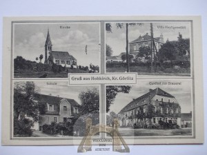 Przesieczany near Zgorzelec, brewery inn, school, villa, 1928