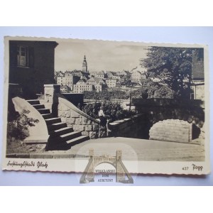 Kłodzko, Glatz, panorama, wydawca Popp. ok. 1940 (wysłana w 1946 r.)