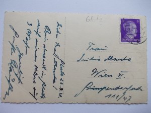 Klodzko, Glatz, street, private card, 1943
