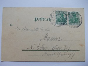 Międzylesie, Mittelwalde, railway station, locomotive, ca. 1903