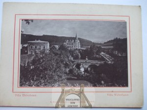 Lądek Zdrój, Bad Landeck, Weberbauer villa, light print on cardboard, ca. 1890