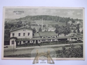 Polanica Zdroj, Bad Altheide, train station, platform, ca. 1924