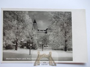 Szczytna Slaska, castle in winter, ca. 1935