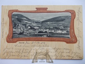 New Ore, Neurode, panorama, Art Nouveau frame, 1902