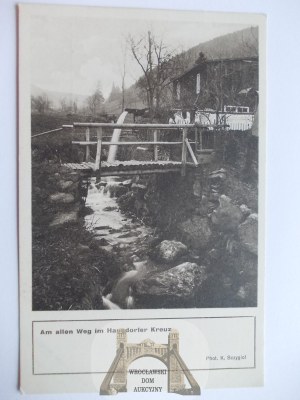Jugow, Hausdorf near Nowa Ruda, bridge, ca. 1920.