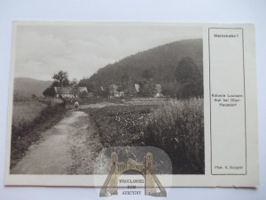 Jugow, Hausdorf near Nowa Ruda, road, ca. 1920