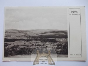 Jugow, Hausdorf near Nowa Ruda, panorama, ca. 1920.