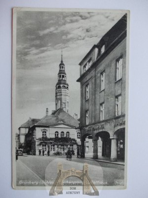 Zielona Gora, Grunberg, Market Square,arcade, circa 1940.