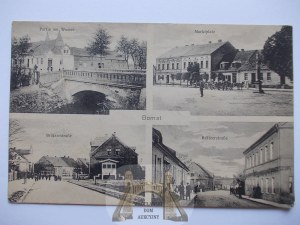 Babimost, Bomst, bridge, street, market,1923
