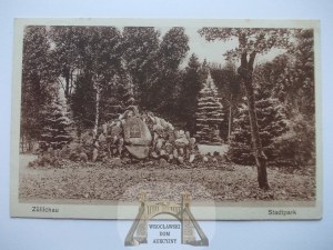 Sulechow, Zulllichau, city park, circa 1920.