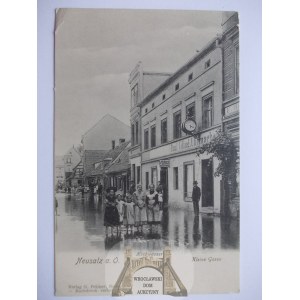 Nowa Sól, Neusalz, powódź, zalna ulica, ok. 1903
