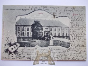 Żagań, Sagan, castle, frame, 1901