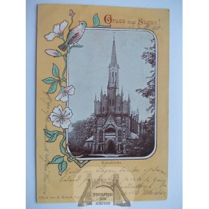 Żagań, Sagan, kościół św. Krzyża, secesja, 1900