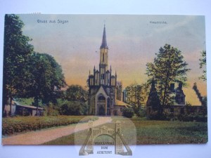 Żagań, Sagan, Church of the Holy Cross, 1906