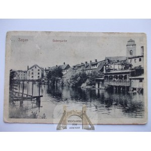 Żagań, Sagan, rzeka bóbr, 1917
