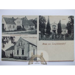 Długie k. Szprotawa, pałac, sklep kolonialny, ok. 1920