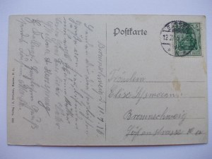Jasień near Żary, view in banknote, 1910