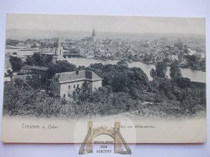 Krosno Odrzańskie, Crossen, panorama, 1905