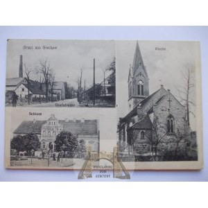 Grochowo k. Sulęcin, kościół, pałac, 1909