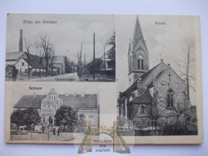 Grochowo near Sulęcin, church, palace, 1909