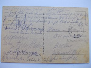 Żabice near Słubice, monument, inn, church, ca. 1919