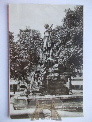Gorzow Wielkopolski, Landsberg, fountain, circa 1930.