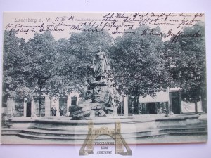 Gorzow Wielkopolski, Landsberg, fountain, 1904