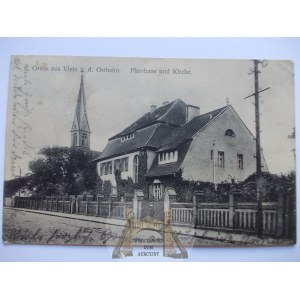 Witnica, Vietz, kościół i dom parafialny, 1912