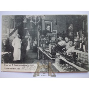 Kostrzyn, Custrin, Nowe Miasto, cukiernia, 1907