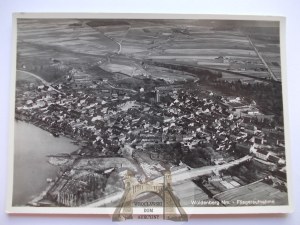 Dobiegniew, Woldenberg, aerial panorama, ca. 1940.