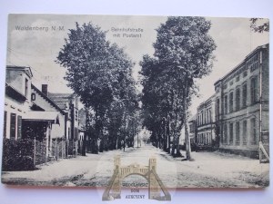 Dobiegniew, Woldenberg, Dworcowa Street, 1917