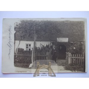 Marocin Dolny k. Kożuchów, zakłąd krawiecki Paul Mache, prywatna kartka, 1916