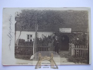 Marocin Dolny near Kozuchow, Paul Mache tailor shop, private card, 1916