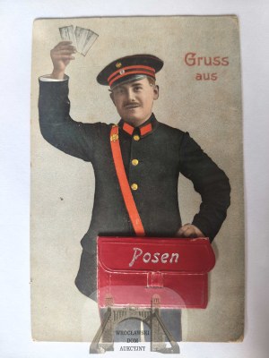 Poznan, letter carrier, leporello ca. 1910