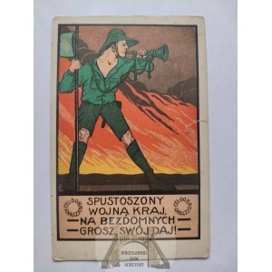 Poznań, harcerstwo, skauting, zbiórka na bezdomnych ok. 1925