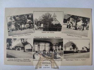 Golęczewo near Poznań, 6 views, church, restaurant 1916