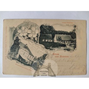 Kuźnica Czarnkowska k. Czarnków, pałac, szkoła 1901