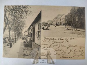 Szamocin near Chodzież, Market Square, stores 1913