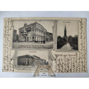 Szamotuły, Samter, restauracja, kościół ok. 1912