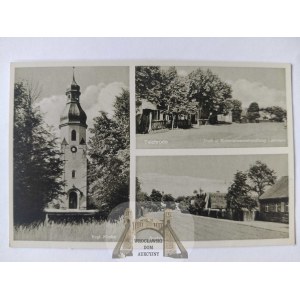 Tuchorza k. Wolsztyn, kościół, ulica, sklep ok. 1940