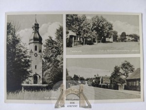 Tuchorza near Wolsztyn, church, street, store ca. 1940.
