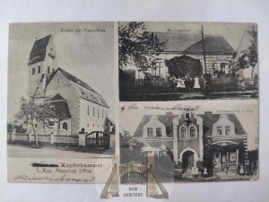 Miedzichowo near Nowy Tomyśl, church, post office, store ca. 1915