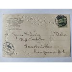 Gniezno, Gnesen, panorama, tłoczona, złocona 1904