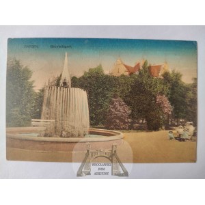 Gniezno, Gnesen, park przy dworcu, fontanna 1913