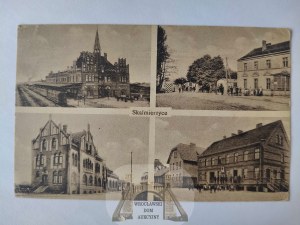 Skalmierzyce near Ostrów Wielkopolski, railway station, 4 views 1918