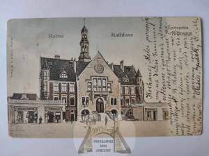 Krotoszyn, Krotoschin, town hall circa 1900.