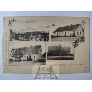 Robakowo k. Pleszew, Jarocin, granica, urząd celny, restauracja ok. 1910